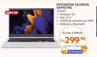 Benoit Notebook Celeron Samsung oferta
