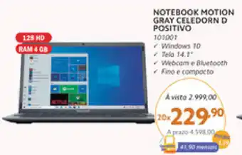 Benoit Notebook Motion Gray Celedorn D Positivo oferta