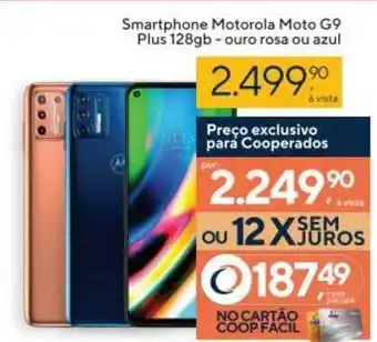 Coop Smartphone Motorola Moto G9 Plus 128gb Ouro Rosa Ou Azul oferta