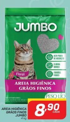 GBarbosa Areia higiênica grãos finos jumbo 4kg oferta