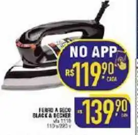 Mercantil Rodrigues Ferro a vapor black & decker oferta