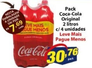 Vencedor Atacadista Pack Coca Cola Original 2L c/4 unidades oferta