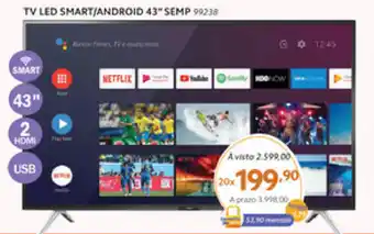 Benoit TV LED Smart/ Android 43" Semp oferta