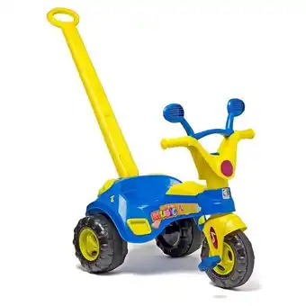 Triciclo infantil baby velotrol toca música com haste menino
