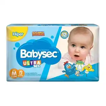 Supermercados Mateus Fralda descartável hiper ultra sec tamanho m 72x1 babysec oferta