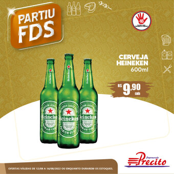 Supermercado Precito Cerveja Heineken 600ml oferta