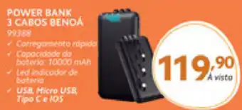 Benoit Power Bank 3 Cabos Benoa oferta