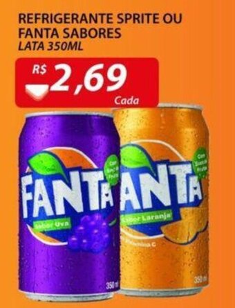 Assaí Atacadista Refrigerante Sprite ou Fanta sabores lata 350ml oferta