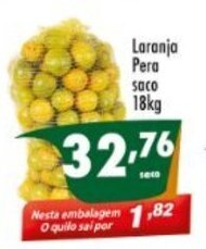 Vencedor Atacadista Laranja Pera saco 18kg oferta