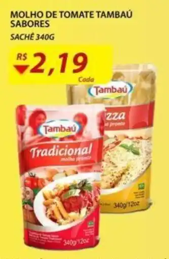 Assaí Atacadista Molho de Tomate Tambau sache 340g oferta