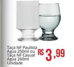 Mart Minas Taça Nf Paulista água Ou Taça Nf Casual água Unidade 260ml oferta