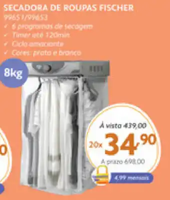 Secadora de Roupas Fischer 8kg