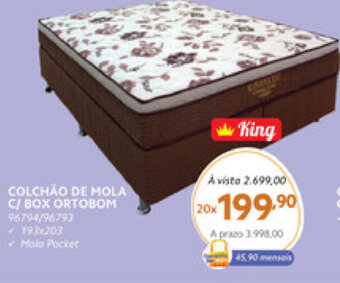 Colchao De Mola c/ Box Ortobom