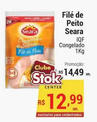 Stok Center Filé De Peito Seara 1kg oferta