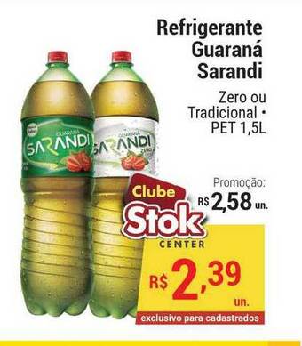 Stok Center Refrigerante Guaraná Sarandi 1.5L oferta