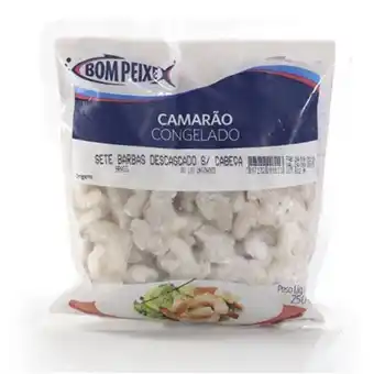 Camarão congelado bom peixe 7 barbas descascado 250g