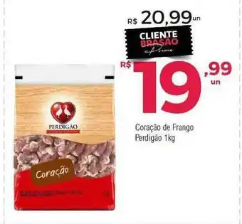 Brasão Supermercados Coração De Frango Perdigão 1kg oferta