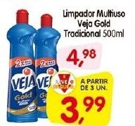 Cercadão Limpador Multiuso Veja Gold Tradicional 500ml oferta