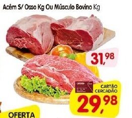 Cercadão Acem s/ Osso 1kg ou Musculo Bovino 1kg oferta