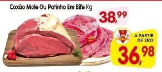 Cercadão Coxao Mole ou Patinho Em Bife 1kg oferta