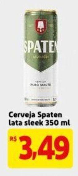 Mercado Extra Cerveja Spaten lata Sleek 350ml oferta