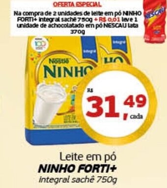 Cometa Supermercados Leite em po Ninho Forti+ integral sache 750g oferta
