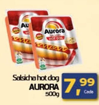 Salsicha Hot Dog Aurora 500g
