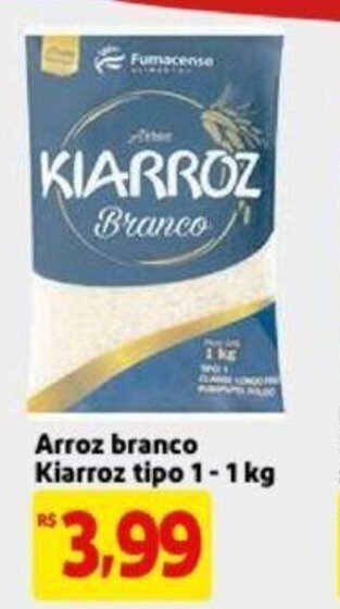 Mercado Extra Arroz Branco Kiarroz tipo 1 1khg oferta