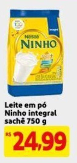 Mercado Extra Leite em po Ninho Integral Sache 750g oferta