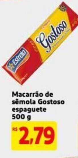 Mercado Extra Macarrao de Semola Gostos espaguete 500g oferta