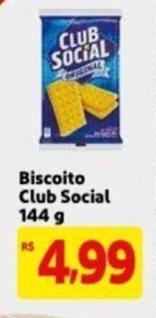 Mercado Extra Biscoito Club Social 144g oferta