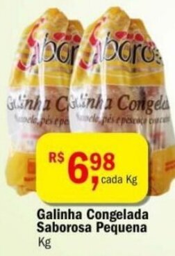 Ultrabox Galinha Congelada Saborosa Pequena 1kg oferta