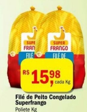 Ultrabox File de Peito Congelado Superfrango 1kg oferta