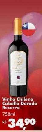 Big Box Vinho chileno caballa dorado reserva oferta