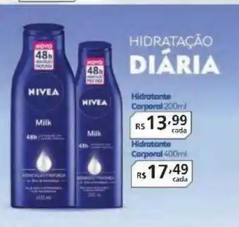 Drogarias Tamoio Hidratante corporal 200ml hidratante corporal 400ml nivea oferta
