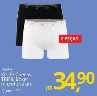 Kit de cuecas trifil boxer microfibra