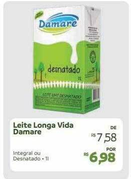 Leite longa vida damare