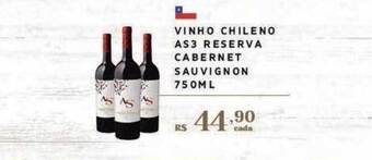 Empório Bahamas Vinho chileno as3 reserva cabernet sauvignon oferta
