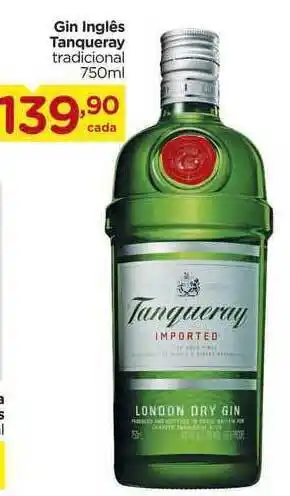 Carrefour Gin Inglês Tanqueray Tradicional 750ml oferta