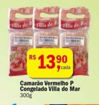 Ultrabox Camarao Vermelho P Congelado Villa do Mar 300g oferta