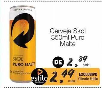 Supermercado Dalben Cerveja skol puro malte oferta
