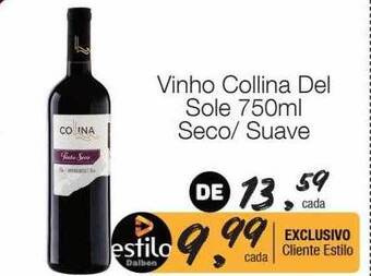 Supermercado Dalben Vinho collina del sole seco suave oferta