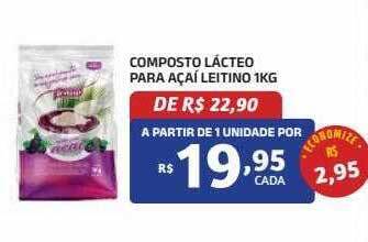 Composto lácteo para açaí leitino