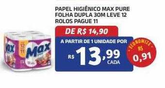 Bahamas Mix Papel higiênico max pure folha dupla oferta