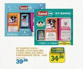 Cooper Kit shampoo + colônia para cães e gatos sanol dog grátis condicionador - cada oferta