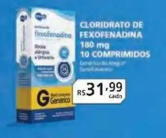 Drogarias Tamoio Cloridrato de fexofenadina 180 mg oferta