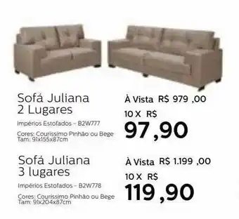 Grupo Formosa Sofá juliana 2 lugares sofá juliana 3 lugares oferta