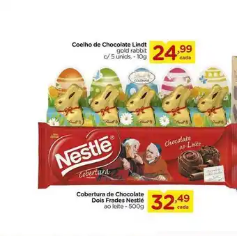 Carrefour Coelho De Chocolate Lindt c/ 5unids. - 10g oferta