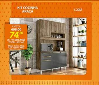Lojas Cem Kit cozinha araçá oferta
