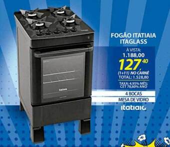 Lojas Cem Fogão itatiaia itaglass oferta